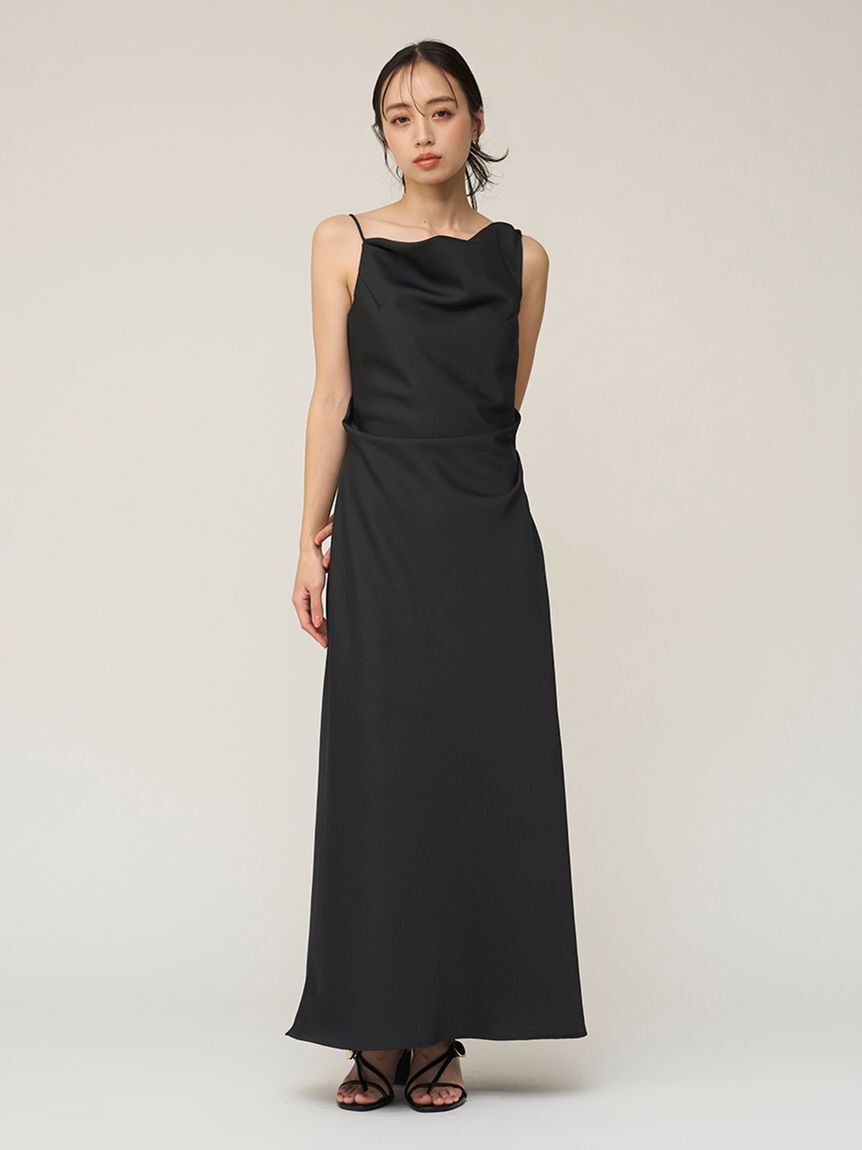 SNIDEL「ドレープキャミワンピース」|ワンピース|BLK