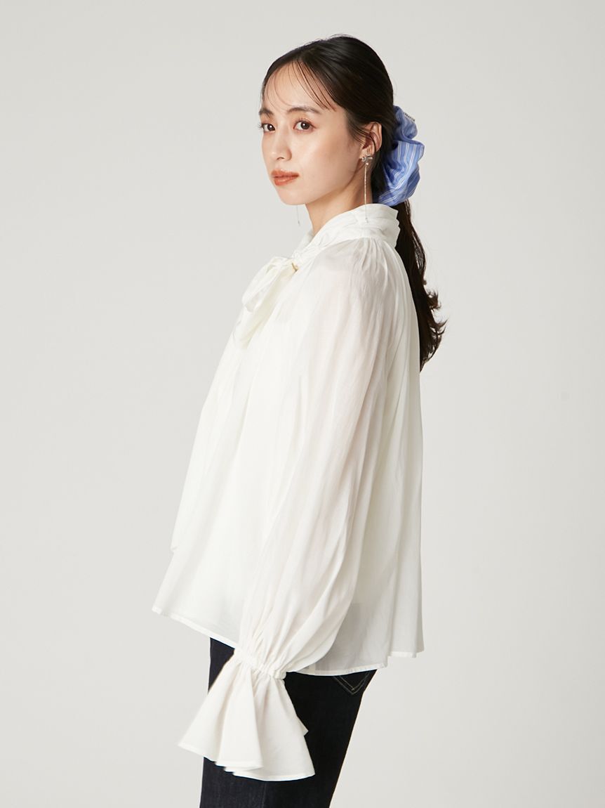 FRAY I.D「2wayシアーボウタイブラウス／ウォッシャブル」|シャツ・ブラウス|