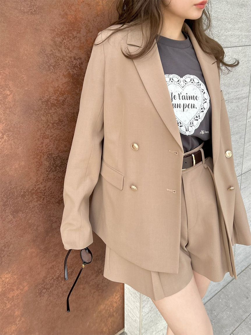 LILY BROWN「ハートモチーフプリントTシャツ」|Tシャツ・カットソー|