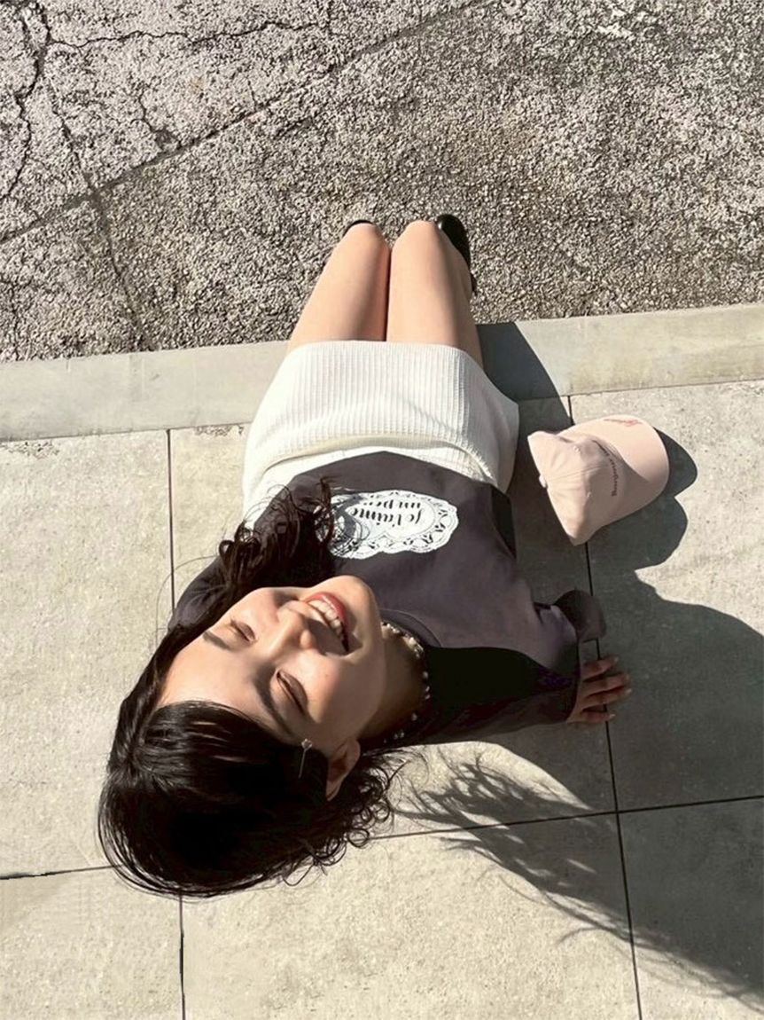 LILY BROWN「ハートモチーフプリントTシャツ」|Tシャツ・カットソー|