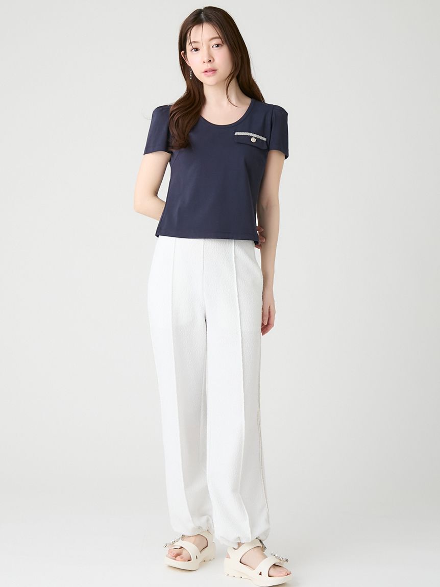 CELFORD「【UVカット】カットツイードロングパンツ」|チノ|OWHT