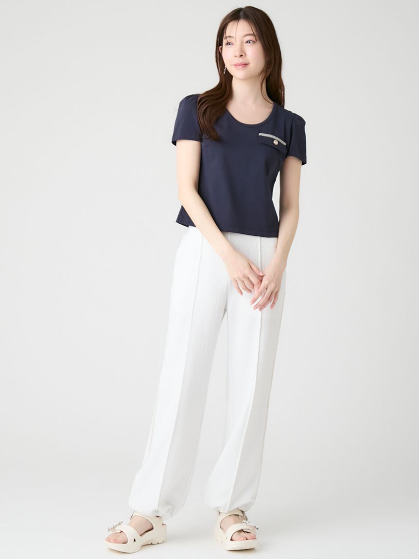 CELFORD「【UVカット】カットツイードロングパンツ」|チノ|