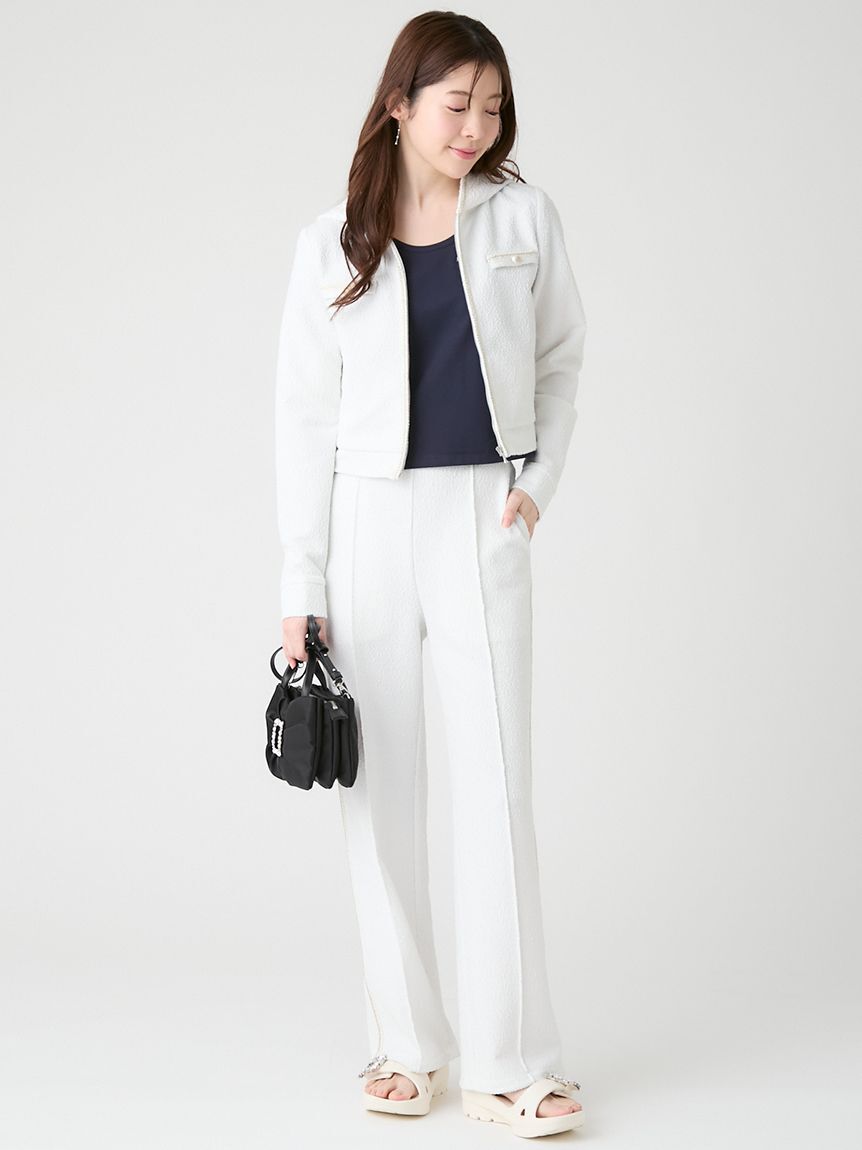 CELFORD「【UVカット】カットツイードロングパンツ」|チノ|