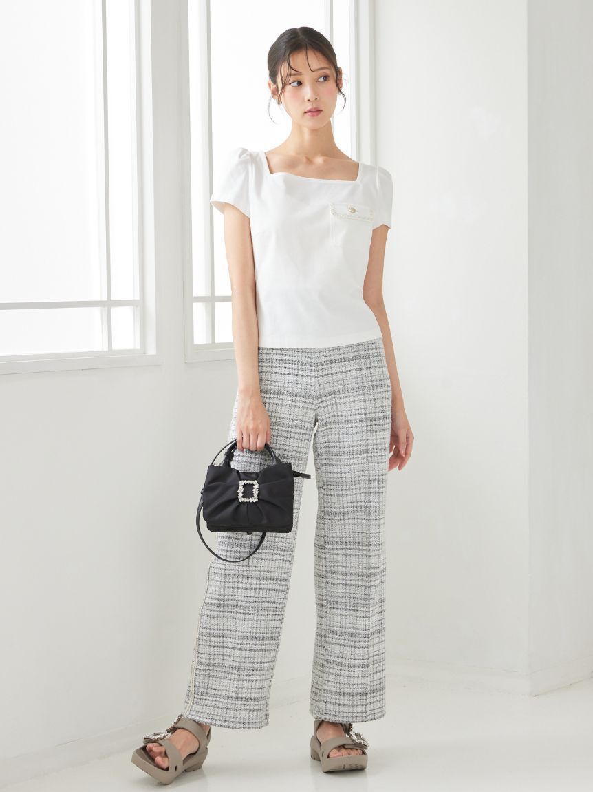 CELFORD「【UVカット】カットツイードロングパンツ」|チノ|MIX