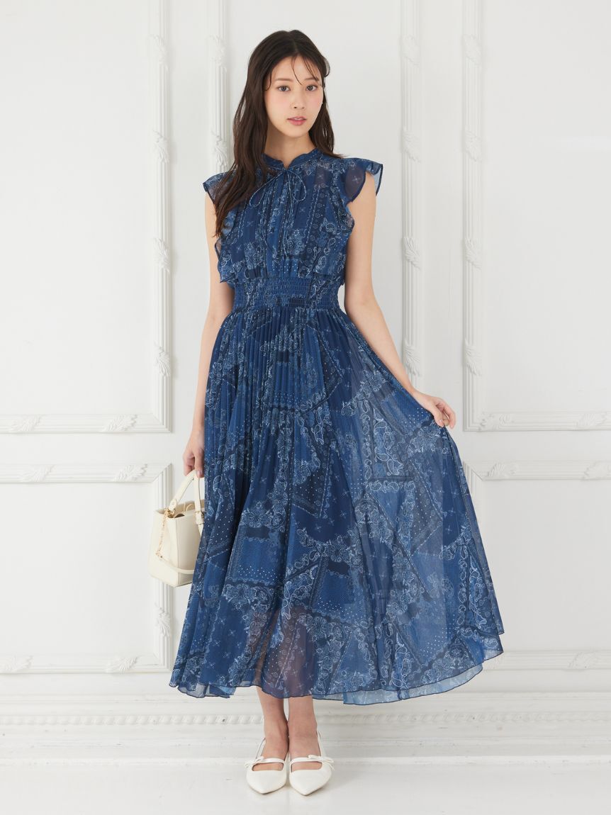 CELFORD「バンダナシフォンワンピース」|ワンピース|