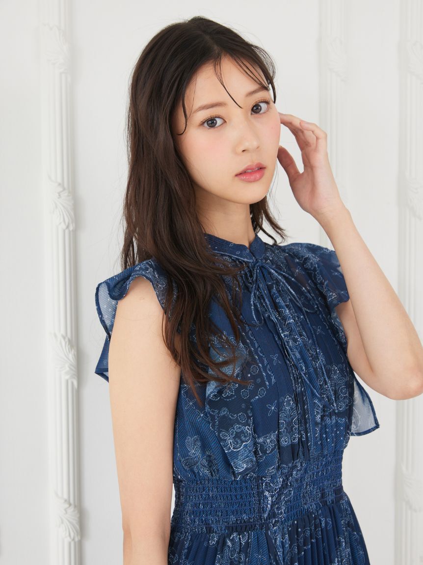 CELFORD「バンダナシフォンワンピース」|ワンピース|