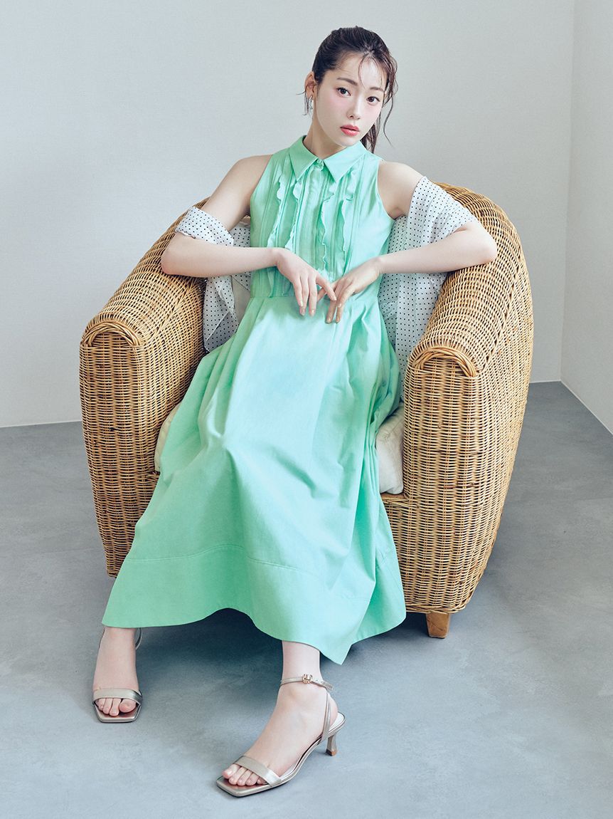 CELFORD「フロントフリルデザインシャツワンピース」|ワンピース|