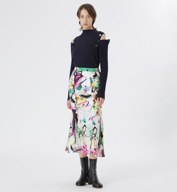  「【KANAKO SASAKI】コラボレーション　マルチカラードロストスカート」|スカート|