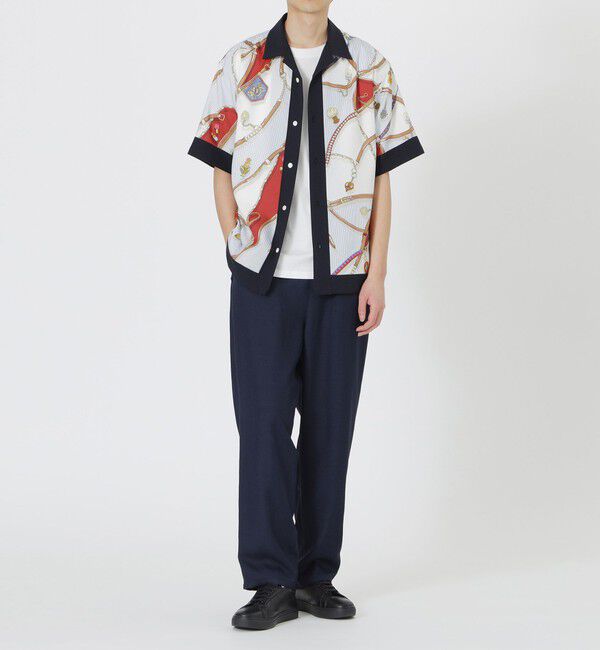  「スカーフコンビオープンカラーショートスリーブシャツ」|シャツ・ブラウス|