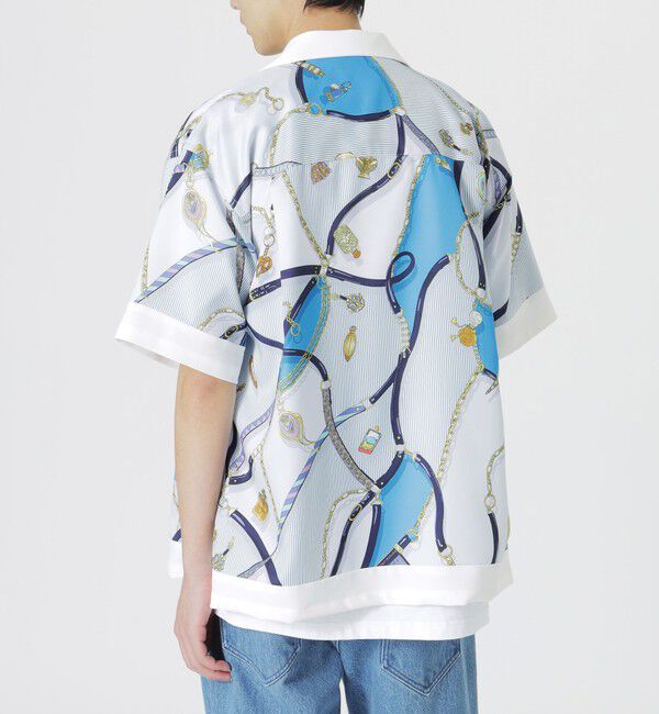  「スカーフコンビオープンカラーショートスリーブシャツ」|シャツ・ブラウス|