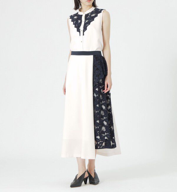  「コードレースコンビノースリーブブラウス」|シャツ・ブラウス|