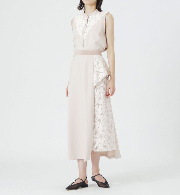  「コードレースコンビノースリーブブラウス」|シャツ・ブラウス|