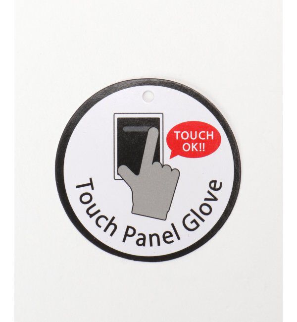 ikka「フェイクファー付きジャージグローブ」|手袋|