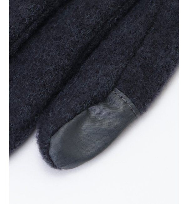 ikka「フェイクファー付きジャージグローブ」|手袋|