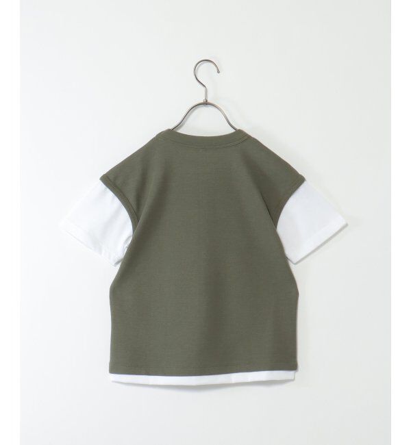 ikka kids「【キッズ】鹿の子フェイクベストレイヤーTシャツ（100~160cm）」|Tシャツ・カットソー|