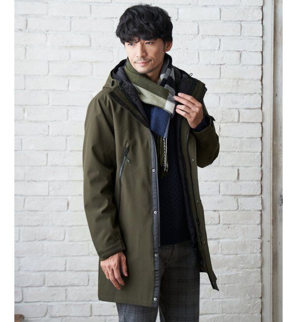 ikka「【撥水】sorona(R) 3WAYロングコート」|その他|オリブグリン