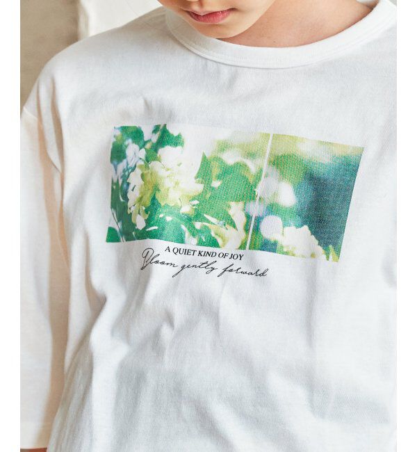 ikka kids「【親子コーデ】フォトロゴ脇レースアップ7分袖Tシャツ（120~160cm）」|Tシャツ・カットソー|