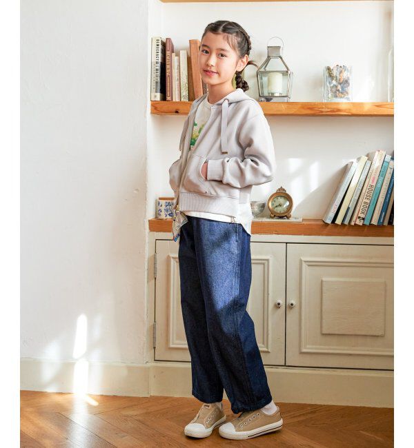 ikka kids「【親子コーデ】フォトロゴ脇レースアップ7分袖Tシャツ（120~160cm）」|Tシャツ・カットソー|