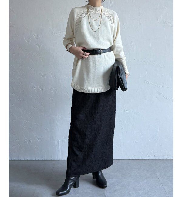 Lbc with Life「裾ラウンドニット」|カーディガン|