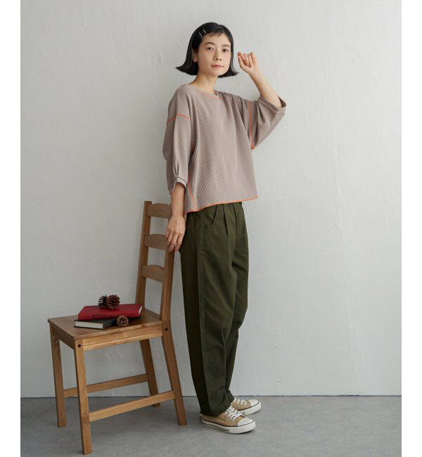 Lbc with Life「ワッフルカラーステッチプルオーバー」|その他|