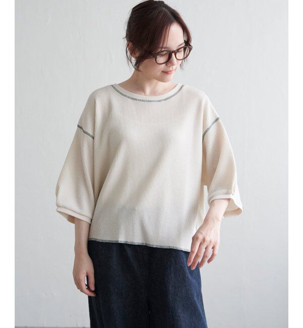 Lbc with Life「ワッフルカラーステッチプルオーバー」|その他|