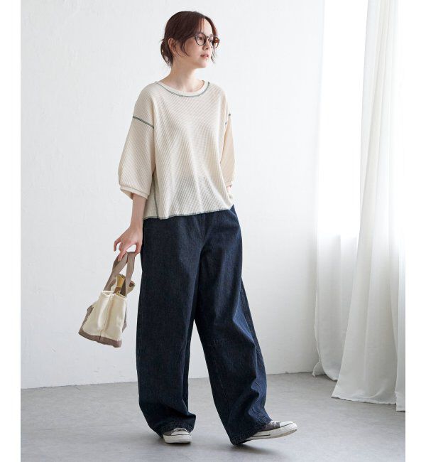 Lbc with Life「ワッフルカラーステッチプルオーバー」|その他|