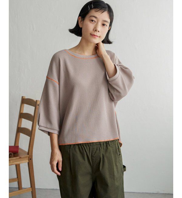 Lbc with Life「ワッフルカラーステッチプルオーバー」|その他|コーヒー