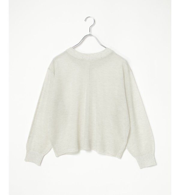 Lbc with Life「シアー2WAYヘリンボンクロシェニット」|カーディガン|