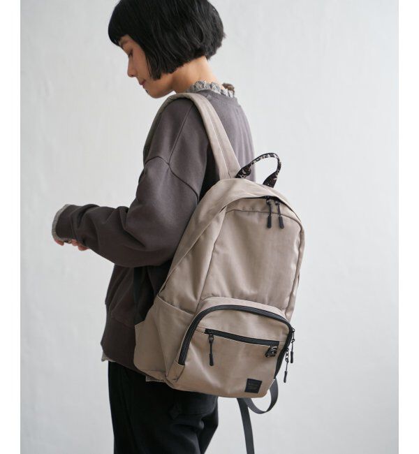 Lbc with Life「撥水ナイロン9ポケットリュック」|その他|グレージュ