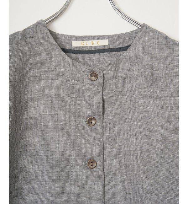 Lbc with Life「エクリュハーフスリーブジャケット」|テーラードジャケット|