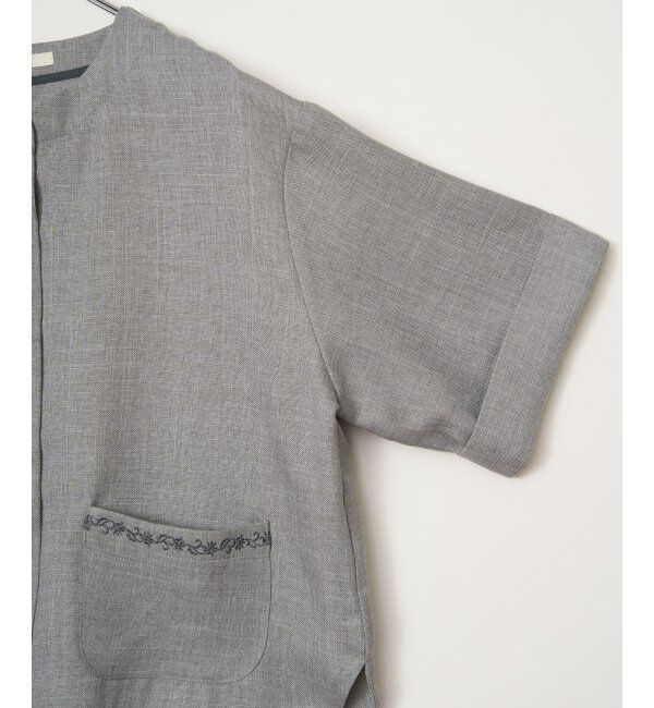 Lbc with Life「エクリュハーフスリーブジャケット」|テーラードジャケット|