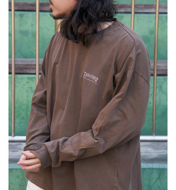 VENCE share style「THRASHER スラッシャー ピグメントロンT」|Tシャツ・カットソー|ブラウン