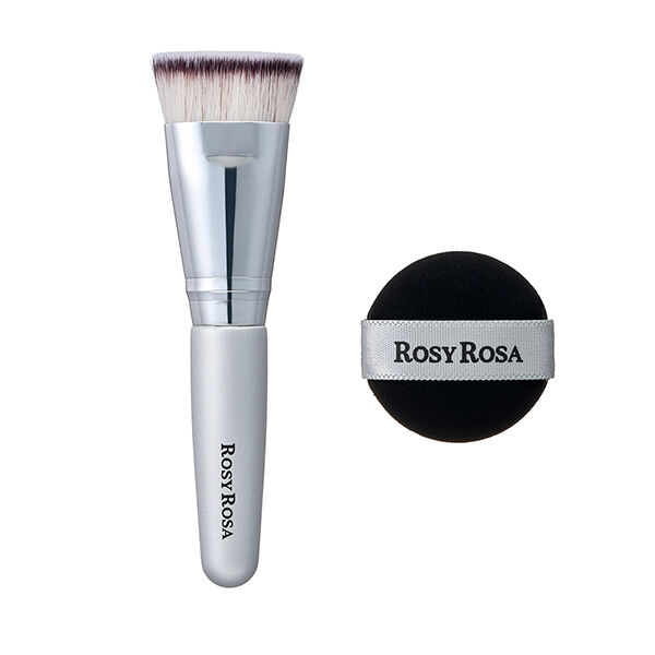  「ロージーローザ マルチファンデブラシ＆パフ＜プチサイズ＞ (1本、2個)」|コスメ雑貨|