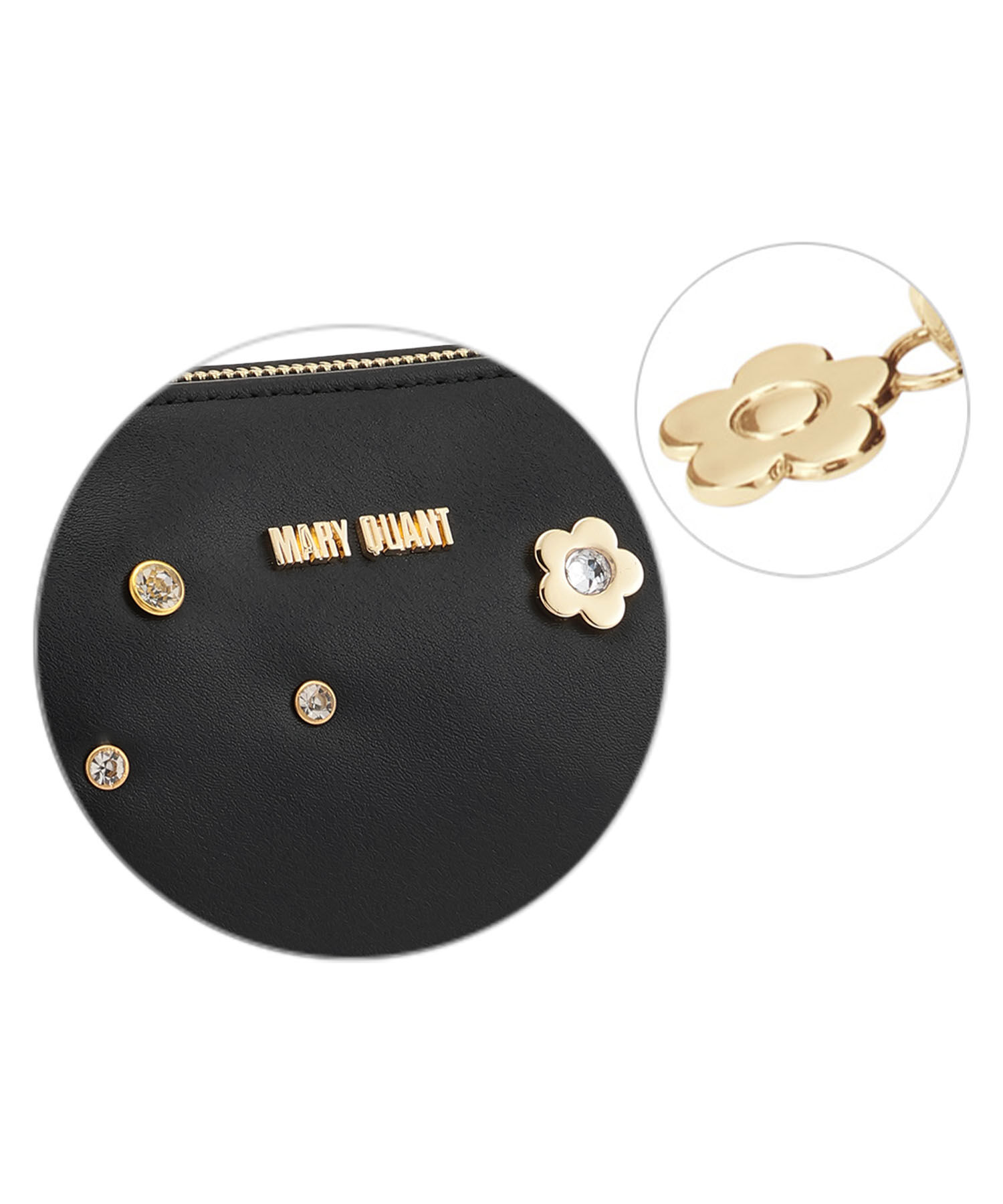 MARY QUANT「メタルビジュー 3ポケットポーチ」|ポーチ|