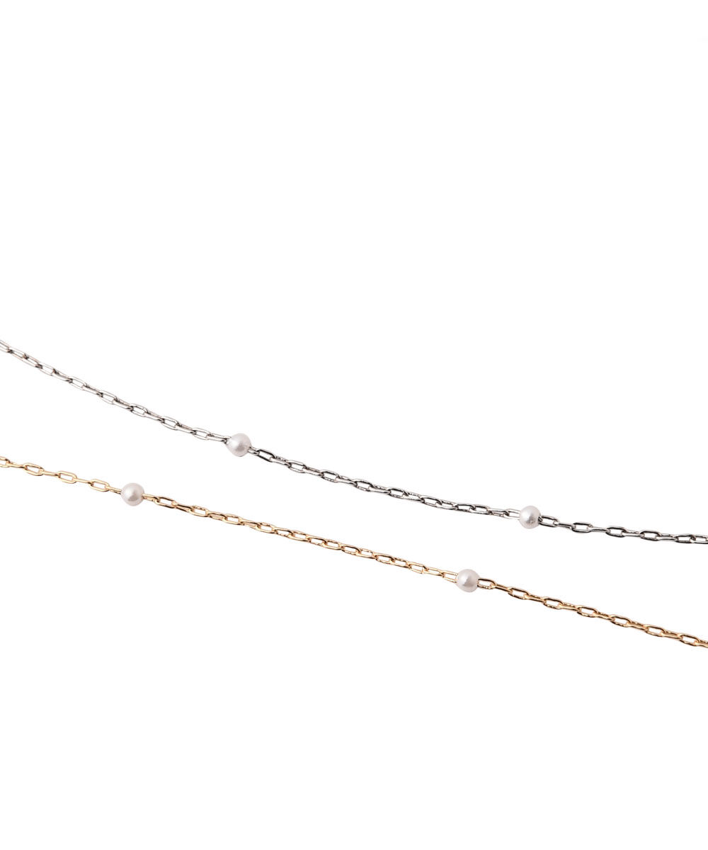 colleca la「パールとチェーンの華奢ネックレス」|ネックレス|