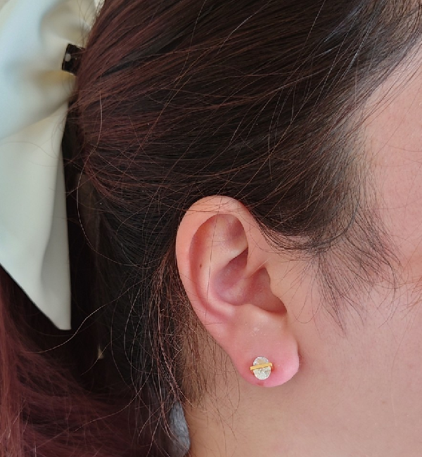 MARQUISE「ラウンドクリスタルピアス」|ピアス|