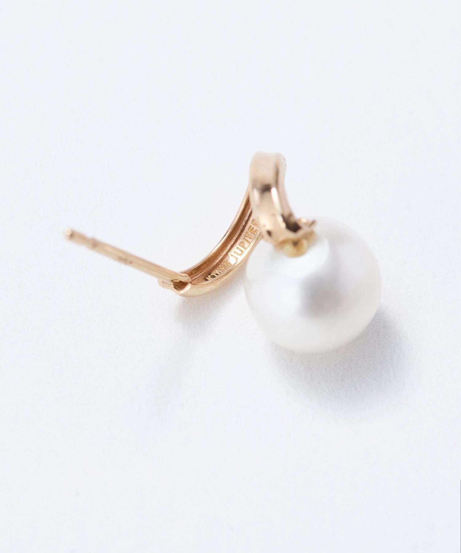 JUPITER「【K10】淡水パールフープフォルムピアス」|ピアス|