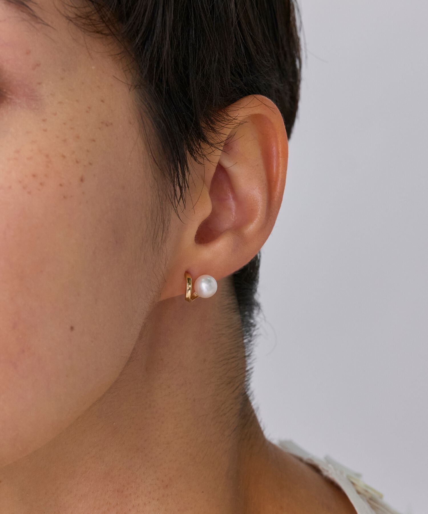 JUPITER「【K10】淡水パールフープフォルムピアス」|ピアス|