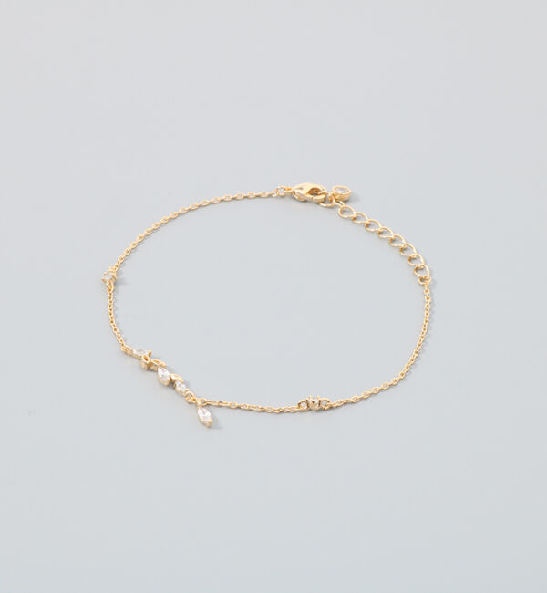 Phoebe「シャイニーティアリーフブレスレット」|ブレスレット・バングル|ゴールド