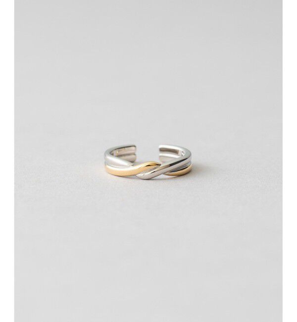 Jouete「[フォークピンキー] リング ツイスト コンビカラー」|リング|シルバー系その他