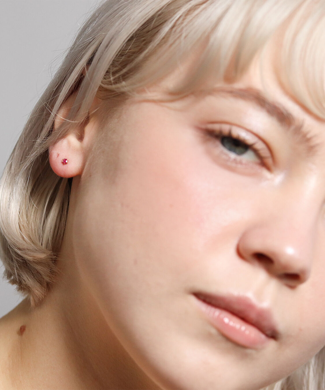  「誕生石 一粒ピアス | K18 」|ピアス|