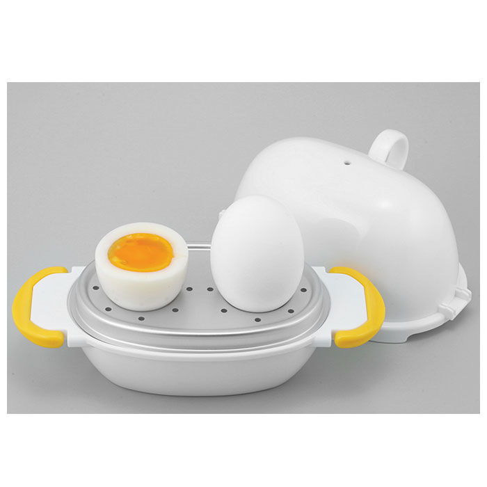 BACKYARD FAMILY「ゆでたまご 電子レンジ 通販 2個用 レンジでらくチン ゆで卵 茹で卵 簡単ゆでたまご 手軽 」|食器・キッチングッズ|