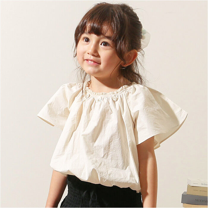 BACKYARD FAMILY「Rora ブラウス 襟なし 通販 ローラ クリーミー カットソー キッズ 子供 女の子 女子」|その他|