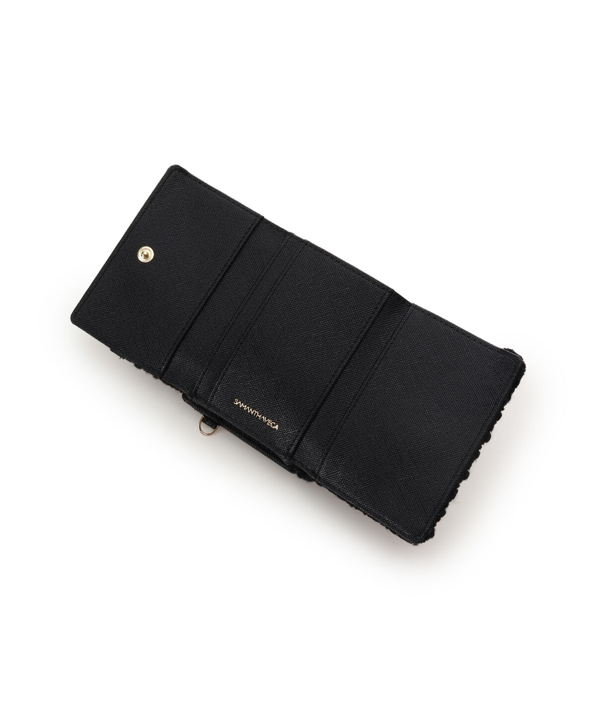 Samantha Vega「ラメツイードアクセントリボン折財布」|財布|