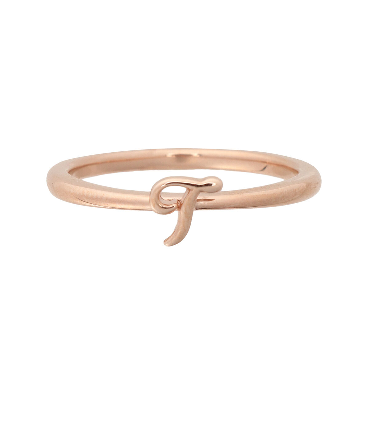 newme by Samantha Thavasa「イニシャルリング(T)」|リング|SILVER PGﾒｯｷ