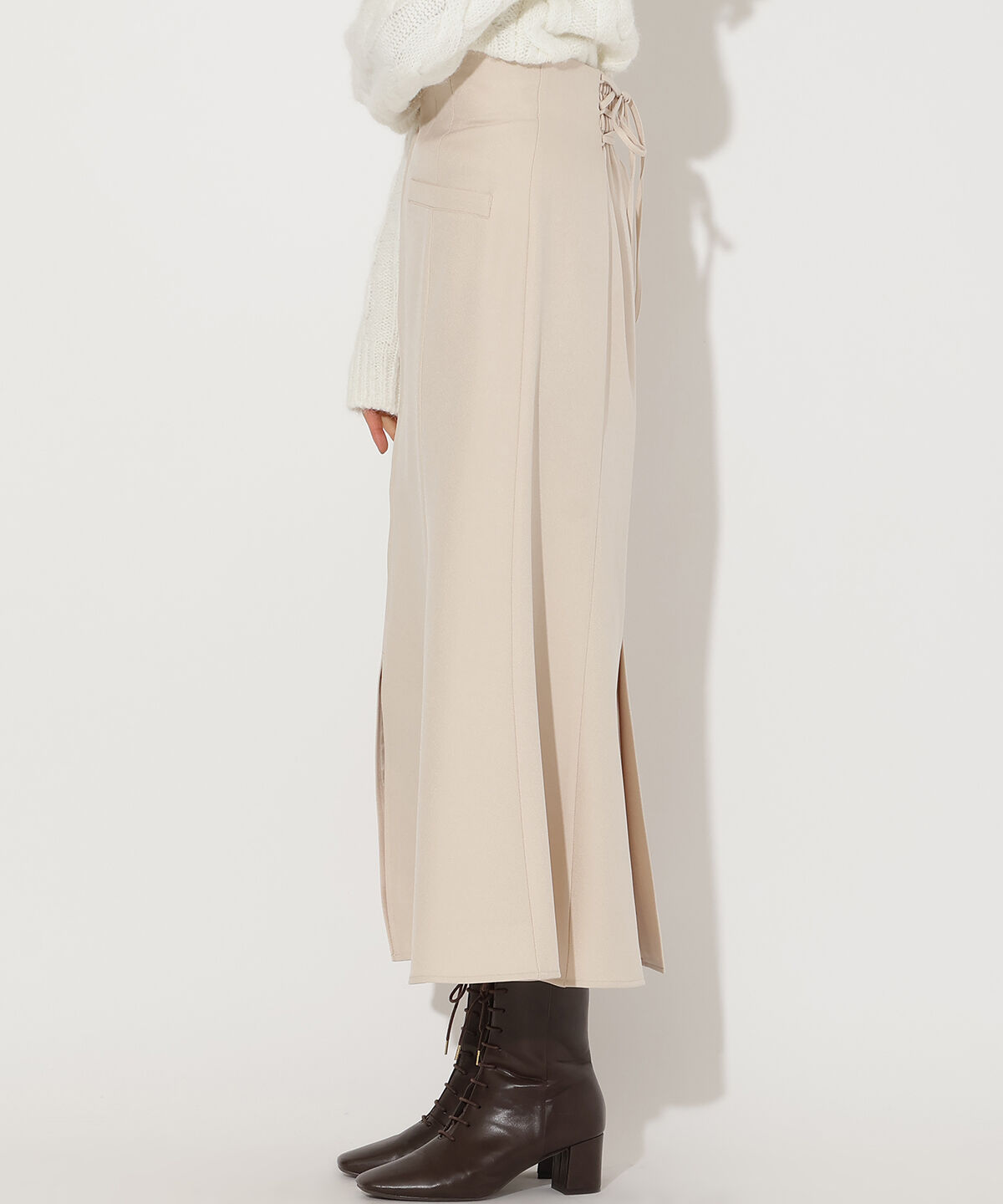 アンドクチュール「フロントZIPマーメイドスカート」|フレア|