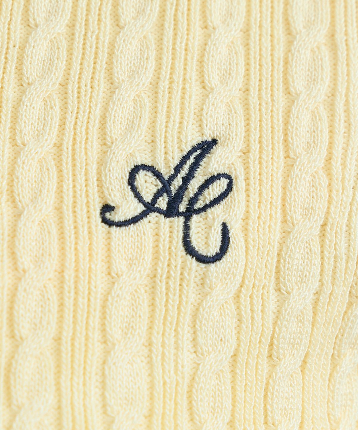 アンドクチュール「ダブルカラーケーブルポロニット」|ニット・セーター|