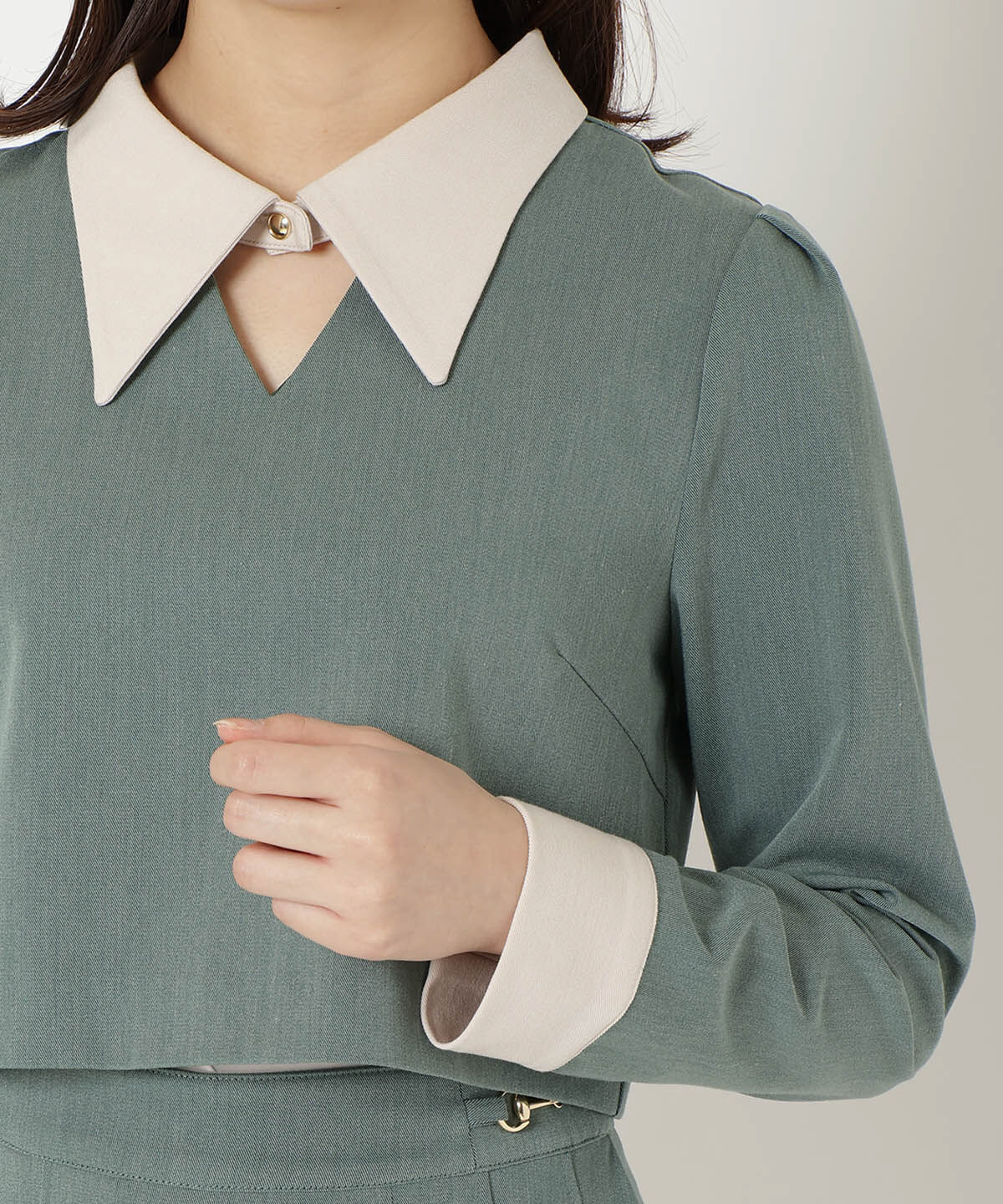 REDYAZEL「配色襟トップス」|シャツ・ブラウス|