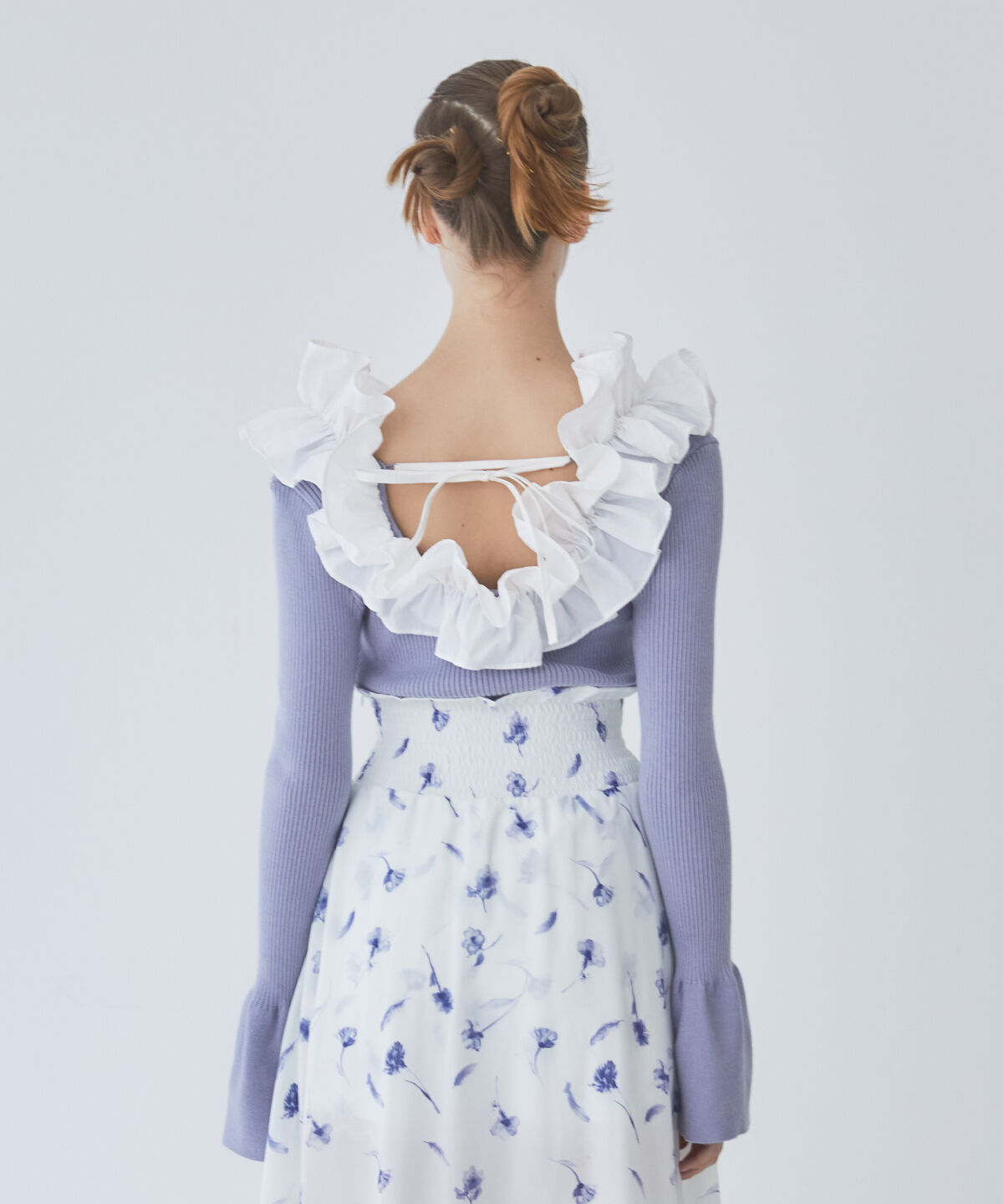 REDYAZEL「フリルドッキングリブニット」|ニット・セーター|