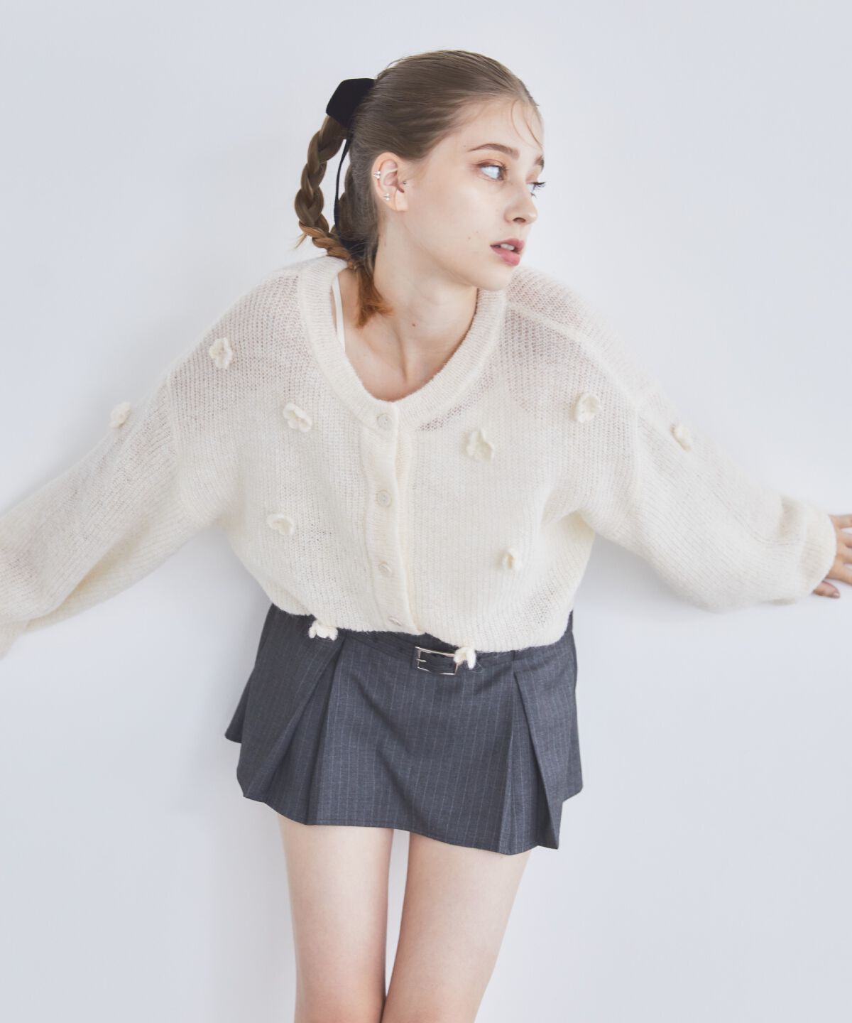 REDYAZEL「クロシェフラワーカーディガン」|カーディガン|